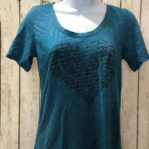 Hurley Heart Teal T-shirt